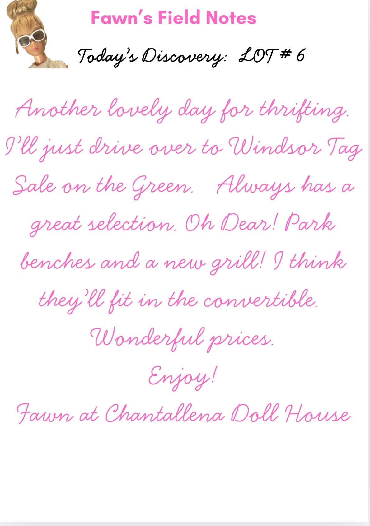 Chantallena Doll House Furniture Grill Fawn’s Flea Market Finds Fourteen Piece Furniture and Decor- 1:12 Scale |Lot 6