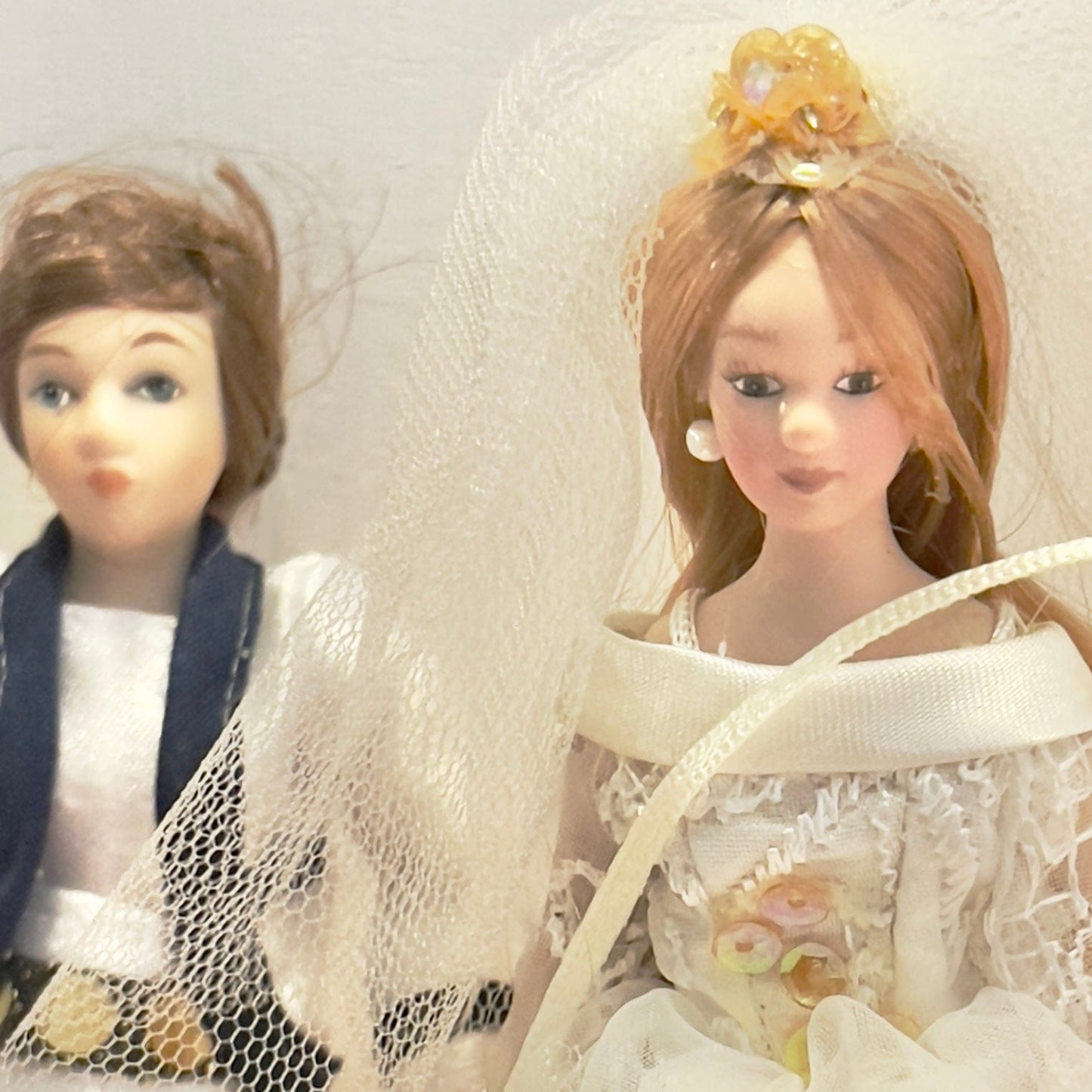 CHANTALLENA Doll Mélange| Bride Doll and Aunt Vivian Female 1:12 Scale Dollhouse Dolls