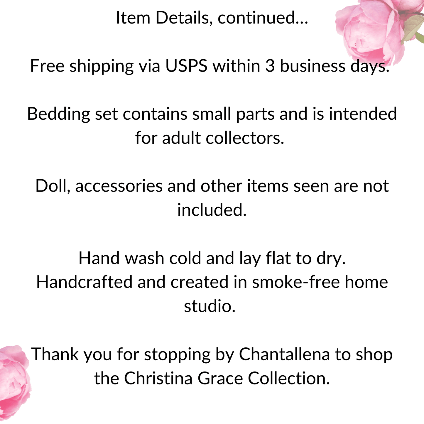 Chantallena fashion doll bedding 1:6 Scale |Lavender Roses and Stripes Cotton Bedding Set | Violet