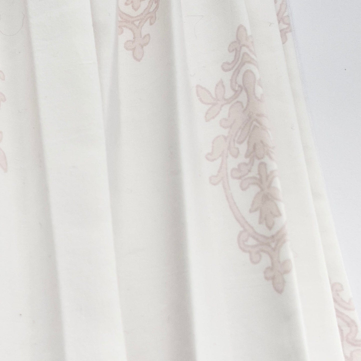 Chantallena Doll House Dollhouse Accessories CURTAINS - Light Pink and White Crest 2 Panel Cotton Curtains | Pink Crest |Soft Furnishings