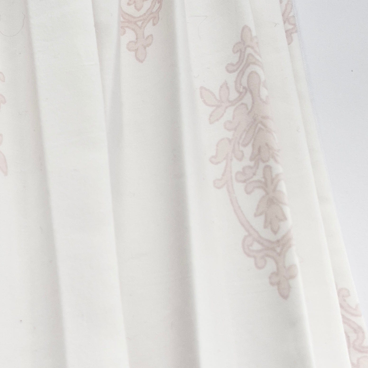 Chantallena Doll House Dollhouse Accessories CURTAINS - Light Pink and White Crest 2 Panel Cotton Curtains | Pink Crest |Soft Furnishings