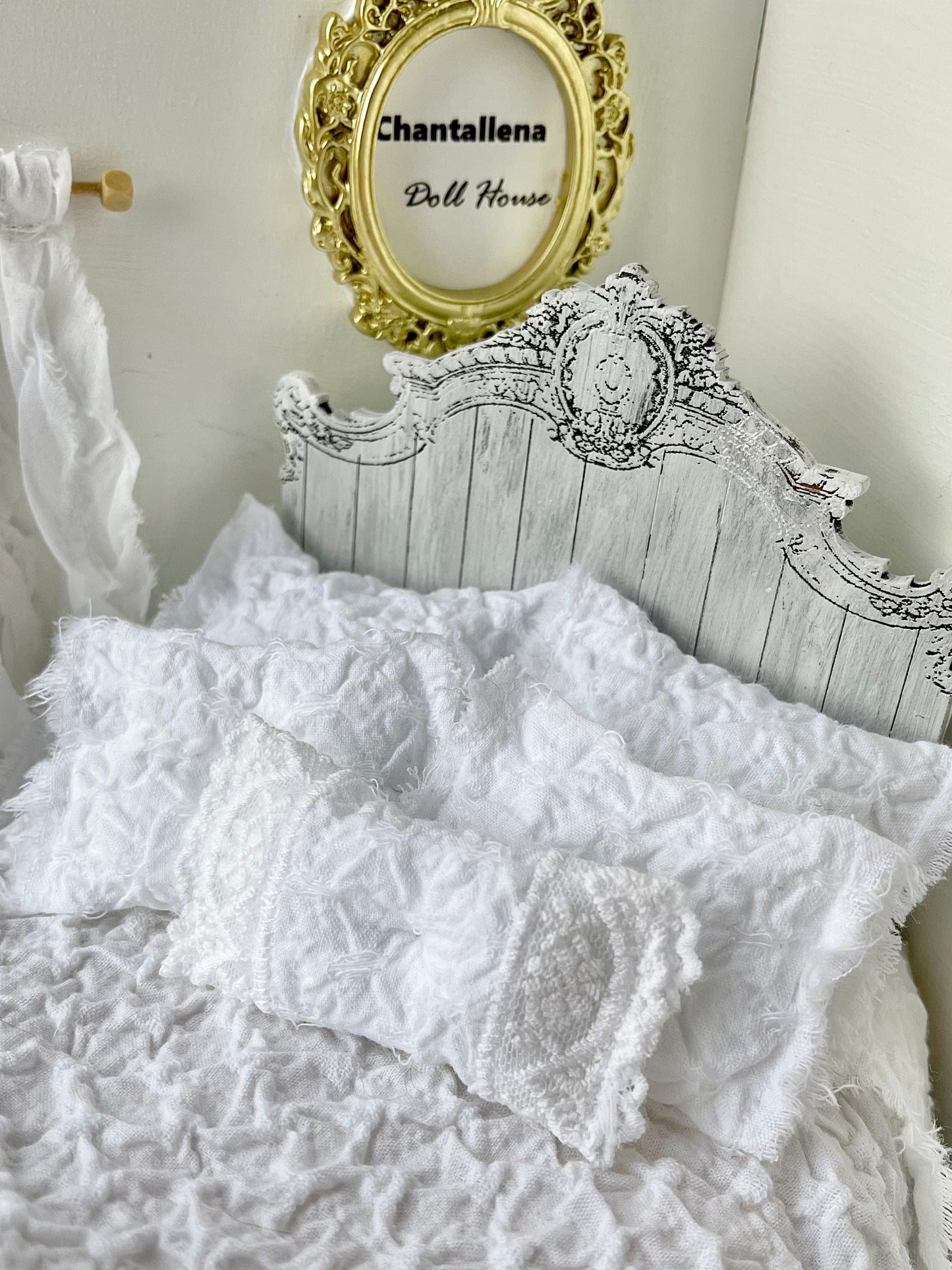 Chantallena White Bed Linens Boundless White - Six Piece Whisper-Thin White Textured Raw-Edged Cotton Bedding Set | Franklynn
