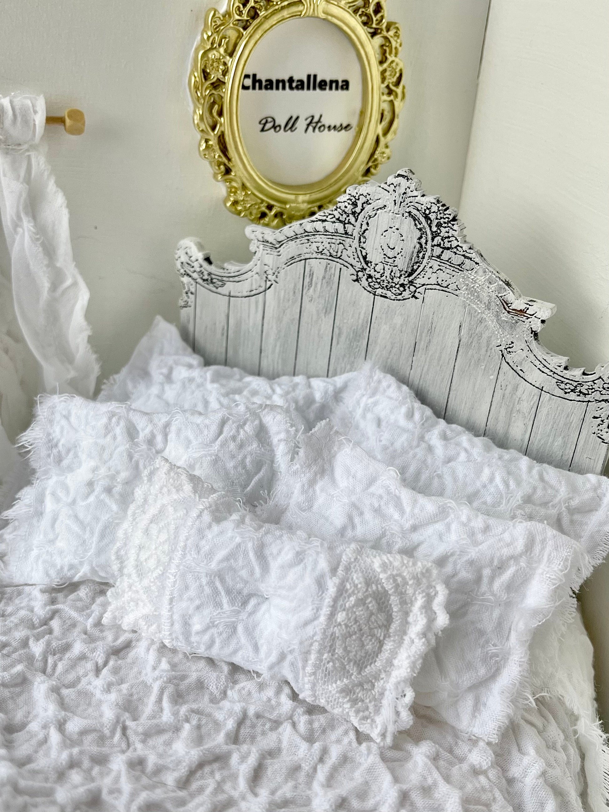 Chantallena White Bed Linens Boundless White - Six Piece Whisper-Thin White Textured Raw-Edged Cotton Bedding Set | Franklynn