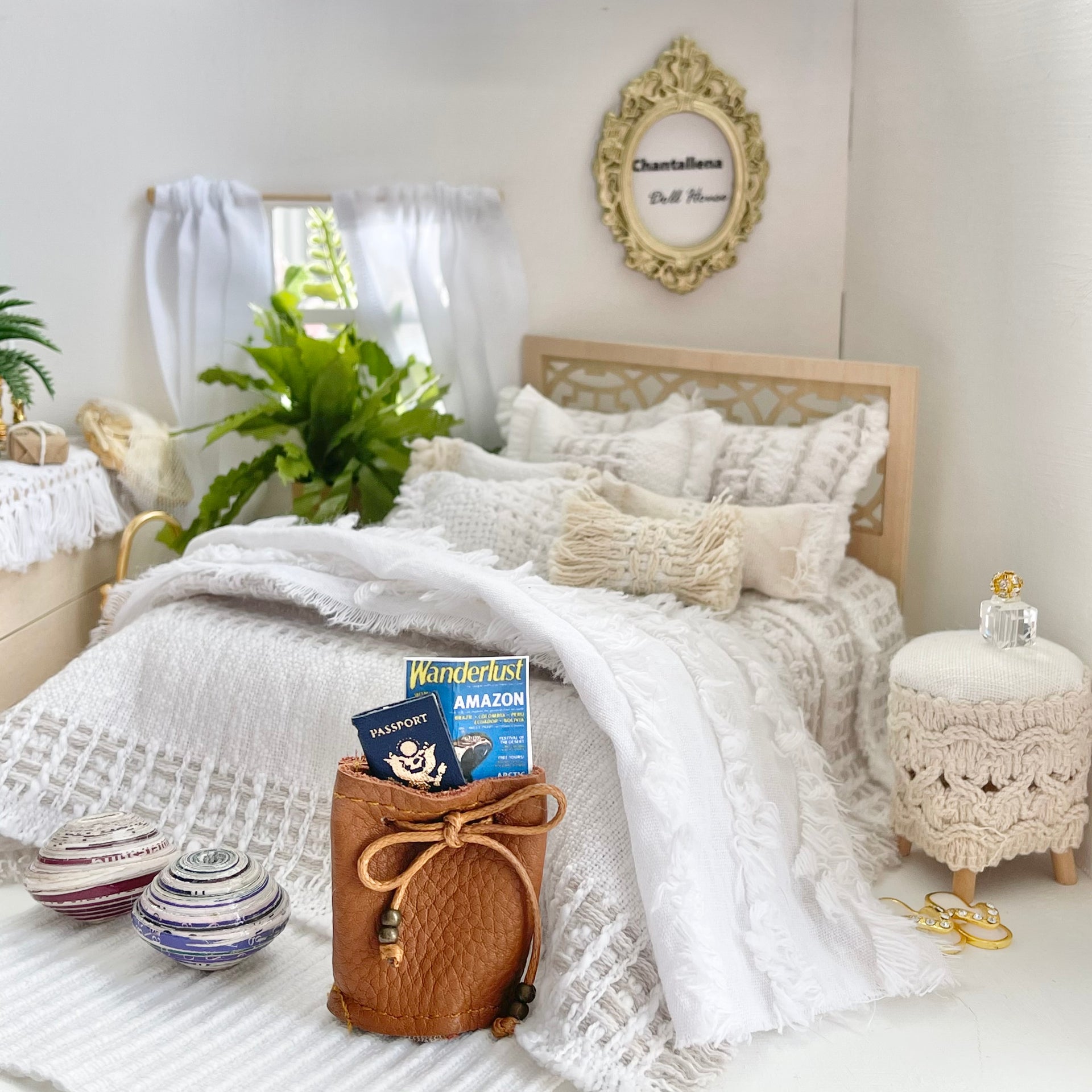 Creamy Ivory 1:12 Scale Bedding Sets