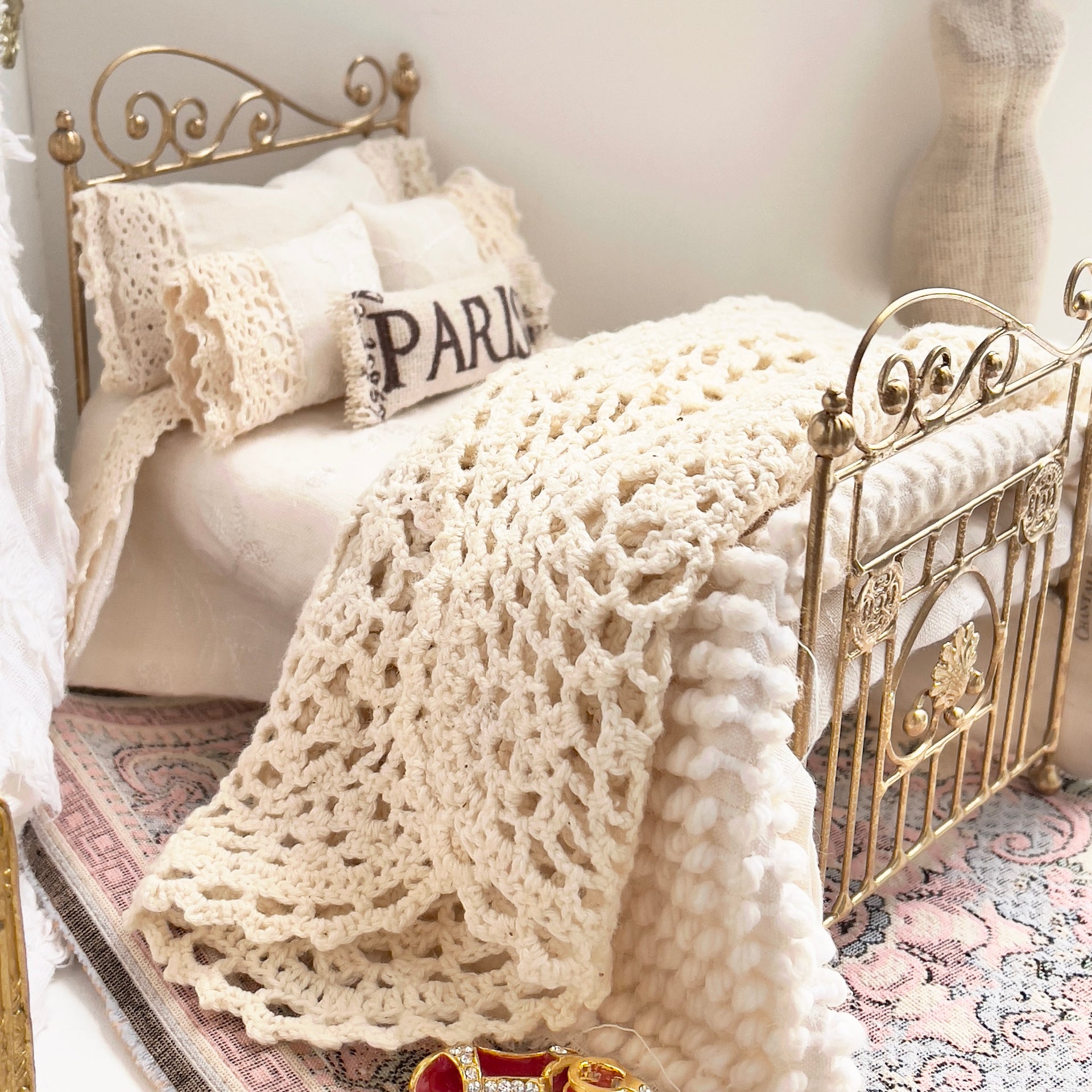 Tea Dyed 1:12 Scale Bedding Sets