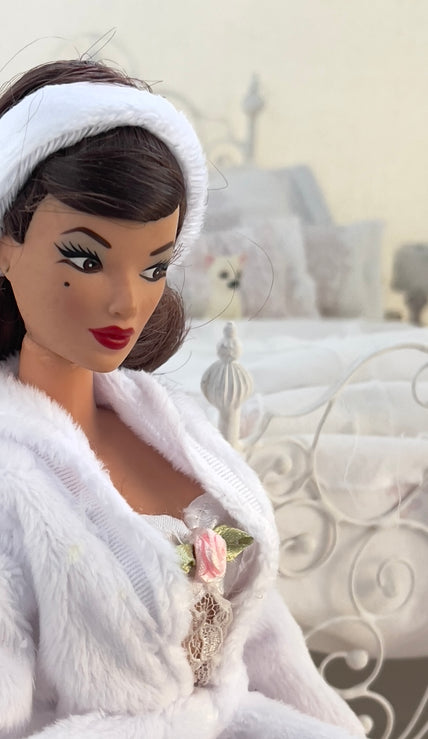 Whispered Elegance-1:6 Fashion Doll Bedding and Decor| The Sixth Petal