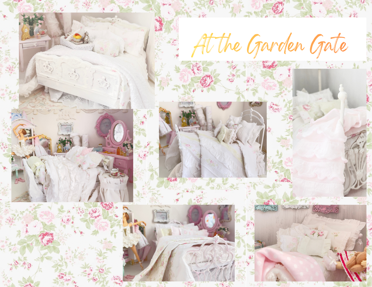 At the garden gate photo collage from home page of chantallena doll house