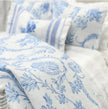 Chantallena Doll House Bedding Anais- White and Blue Cotton Chinoiserie Cotton  Bedding Set-1:12 Scale | Forever in Bloom| Chantallena