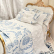 Chantallena Doll House Bedding - Cotton Pink Wreath with Ruffled Accents Bedding Set-1:12 Scale|Forever in Bloom |Chantallena