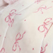 Chantallena Doll House Bedding Lottie- White Cotton with Pink Bows Bedding Set-1:12 Scale | Forever in Bloom| Chantallena