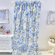 Chantallena Doll House Dollhouse Accessories Curtains | Blue Ditsy Floral 2 Panel Cotton Curtains