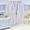 Chantallena Doll House Dollhouse Accessories Curtains | Pink Striped 2 Panel Cotton Curtains