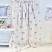 Chantallena Doll House Dollhouse Accessories Curtains | Scattered Petite  Pink Roses on Soft White 2 Panel Cotton Curtains