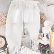 Chantallena Doll House Dollhouse Accessories Curtains- White Cotton Gauze 2 Panels- 1:12 Scale Dollhouse |Garden View |Chantallena