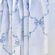 Chantallena Doll House Dollhouse Accessories Curtains | White with Blue Ribbon Bows 2 Panel Cotton Curtains