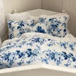Chantallena Doll House Dressed 1:12 Scale Bed | Decoupaged with French Blue Floral Print Bedspread|French Blue