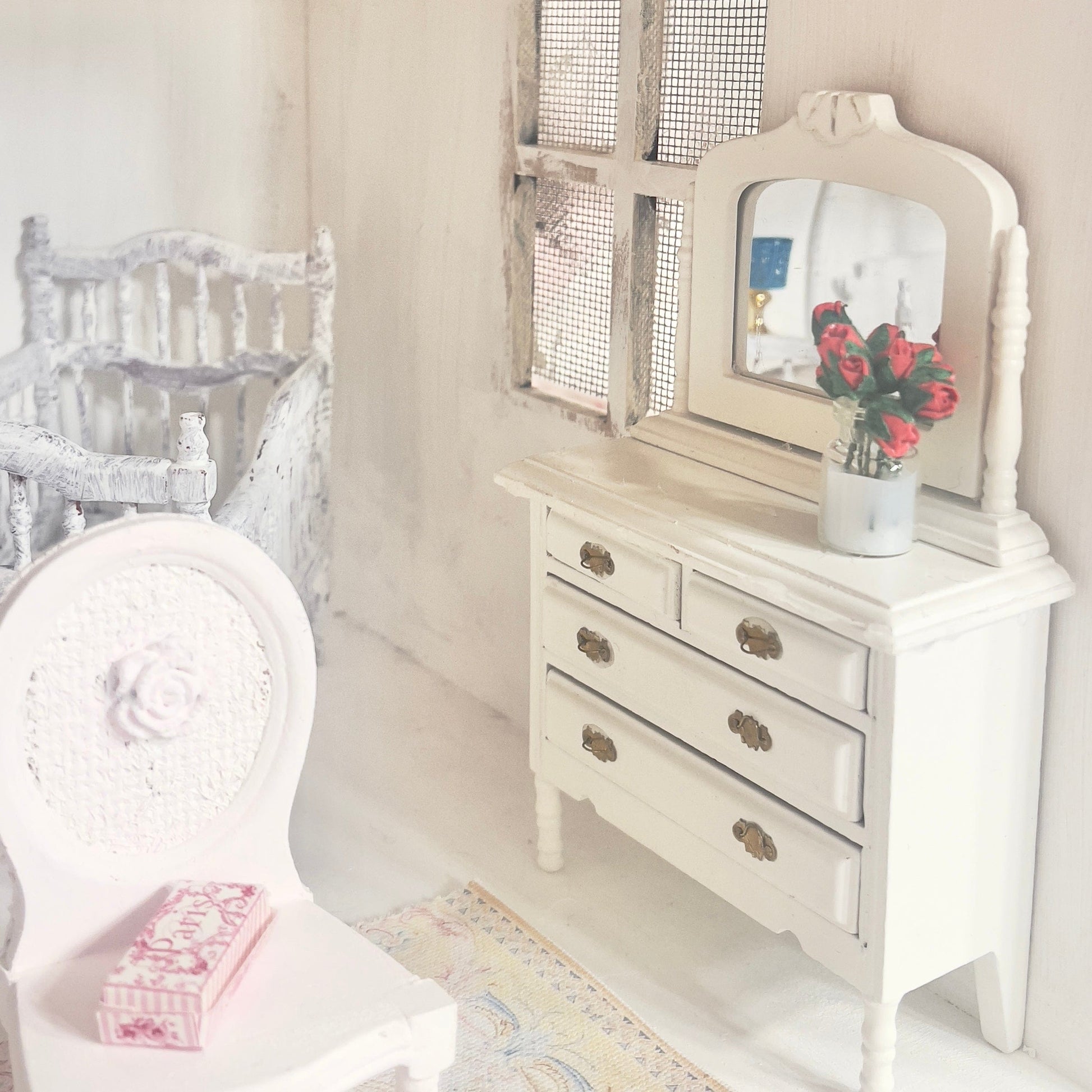 Chantallena Doll House Furniture Fawn’s Flea Market Finds |Eleven Piece Furniture and Decor- 1:12 Scale |Lot 5