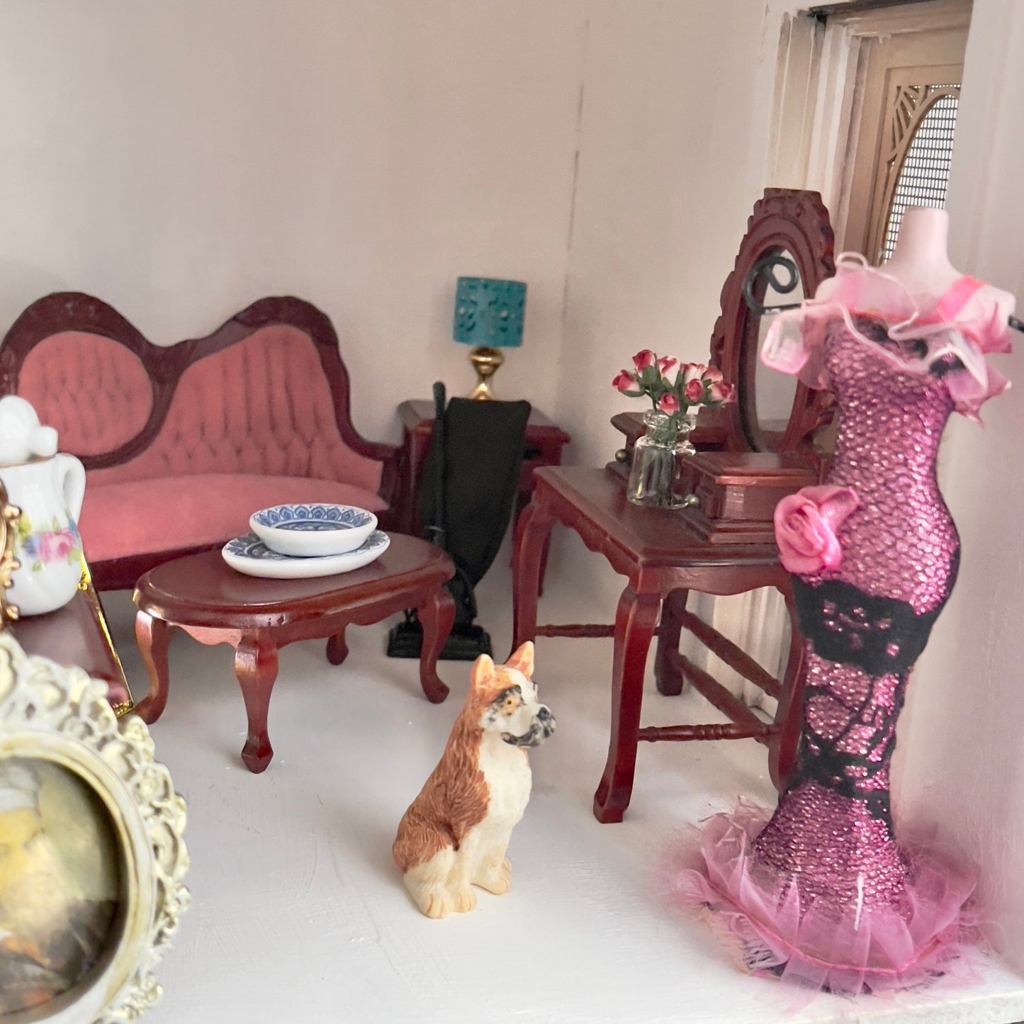 Chantallena Doll House Furniture Fawn’s Flea Market Finds |Seventeen Piece Furniture and Decor- 1:12 Scale |Lot 3