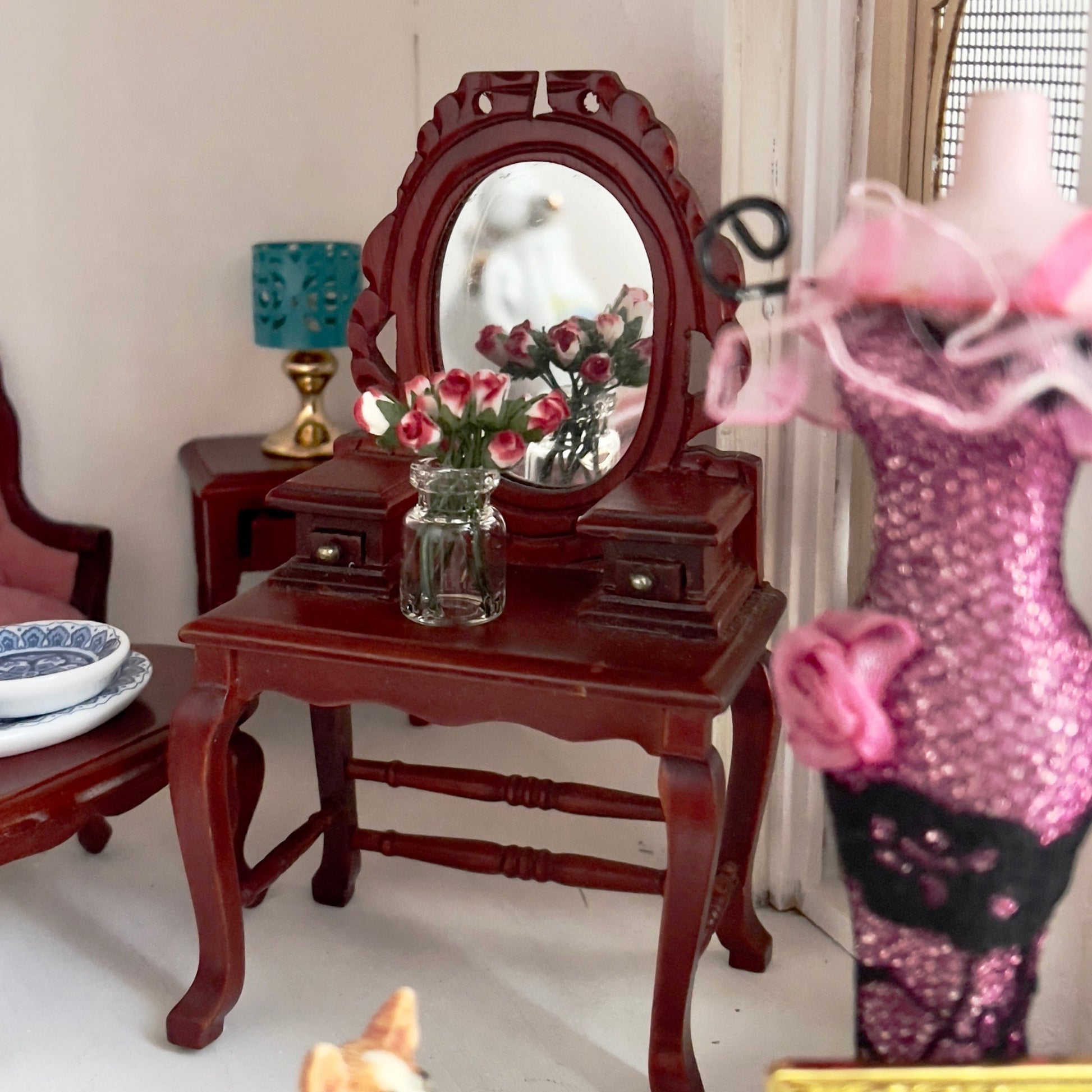 Chantallena Doll House Furniture Fawn’s Flea Market Finds |Seventeen Piece Furniture and Decor- 1:12 Scale |Lot 3
