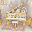 CHANTALLENA DOLL HOUSE Grand Piano with Gold Accents 1:12 Scale | Letters from Paris | Chantallena