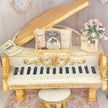 CHANTALLENA DOLL HOUSE Grand Piano with Gold Accents 1:12 Scale | Letters from Paris | Chantallena