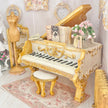 CHANTALLENA DOLL HOUSE Grand Piano with Gold Accents 1:12 Scale | Letters from Paris | Chantallena