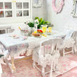 Chantallena Doll House Kitchen set Breakfast Time-Shabby Kitchen Table Set with Accessories