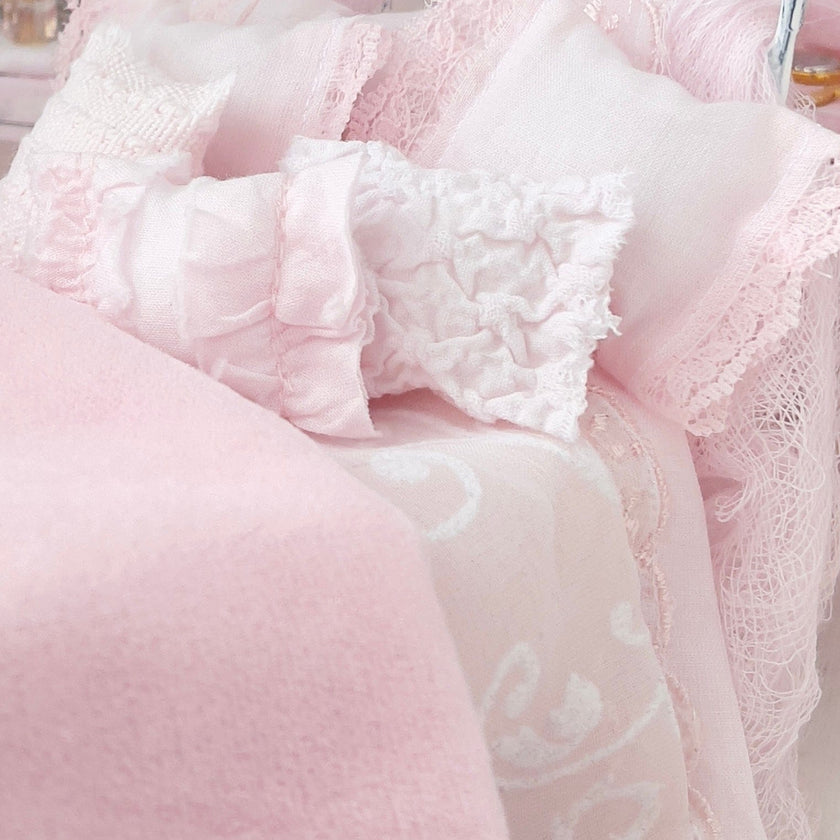 Chantallena Doll House Six whispering petals bed 1:12 Scale Dressed Dollhouse Bed - At the Ballet| Chantallena