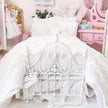 Chantallena Doll House Six whispering petals bed 1:12 Scale Dressed Dollhouse Bed - Bianco Ballet| Chantallena