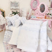 Chantallena Doll House Six whispering petals bed 1:12 Scale Dressed Dollhouse Bed - Blue Memories| Chantallena