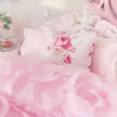 Chantallena Doll House Six whispering petals bed 1:12 Scale Dressed Dollhouse Bed - Pink Plié | Chantallena