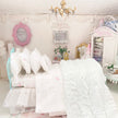 Chantallena Doll House Six whispering petals bed 1:12 Scale Dressed Dollhouse Wrought Iron Bed - Lace Sonnet| Chantallena