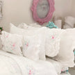 Chantallena Doll House Six whispering petals bed 1:12 Scale Dressed Dollhouse Wrought Iron Bed - Lace Sonnet| Chantallena