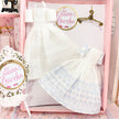 Chantallena Dresses Blue Cotton and White Cotton Embroidered Display Dresses-1:12 Scale | Lillian’s Garden