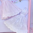 Chantallena Dresses Pink and White Cotton Eyelet Display Dresses-1:12 Scale | Lillian’s Garden
