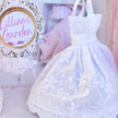 Chantallena Dresses Pink and White Cotton Eyelet Display Dresses-1:12 Scale | Lillian’s Garden