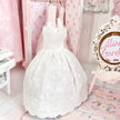 Chantallena Dresses Pink Polka Dots and White Cotton Eyelet Display Dresses-1:12 Scale | Lillian’s Garden