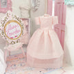 Chantallena Dresses Pink Polka Dots and White Cotton Eyelet Display Dresses-1:12 Scale | Lillian’s Garden