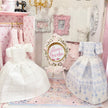 Chantallena Dresses White and Blue Cotton Embroidered Display Dresses-1:12 Scale | Lillian’s Garden