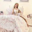 Chantallena fashion doll bedding 1:6 Scale Christina Grace| Pink Climbing Floral Vines Cotton Bedding Set | Carmella