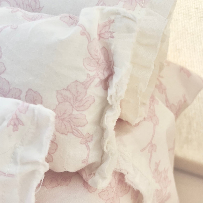 Chantallena fashion doll bedding 1:6 Scale Christina Grace| Pink Climbing Floral Vines Cotton Bedding Set | Carmella