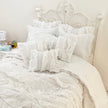 Chantallena fashion doll bedding 1:6 Scale Christina Grace |White Distressed Ruffled Cotton Bedding Set | Julia