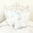 Chantallena fashion doll bedding 1:6 Scale Christina Grace |White Distressed Ruffled Cotton Bedding Set | Julia
