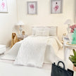 Chantallena fashion doll bedding 1:6 Scale Christina Grace |White Lightly Textured Cotton Bedding Set | Dinah