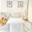 Chantallena fashion doll bedding 1:6 Scale Christina Grace |White Lightly Textured Cotton Bedding Set | Dinah