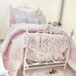 Chantallena fashion doll bedding 1:6 Scale | Pink Textured Cotton Bedding Set | Florence