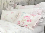Chantallena fashion doll bedding 1:6 Scale-Spring Willow |Shabby Pink Wildflowers Cotton Bedding Set |In Wild Fields