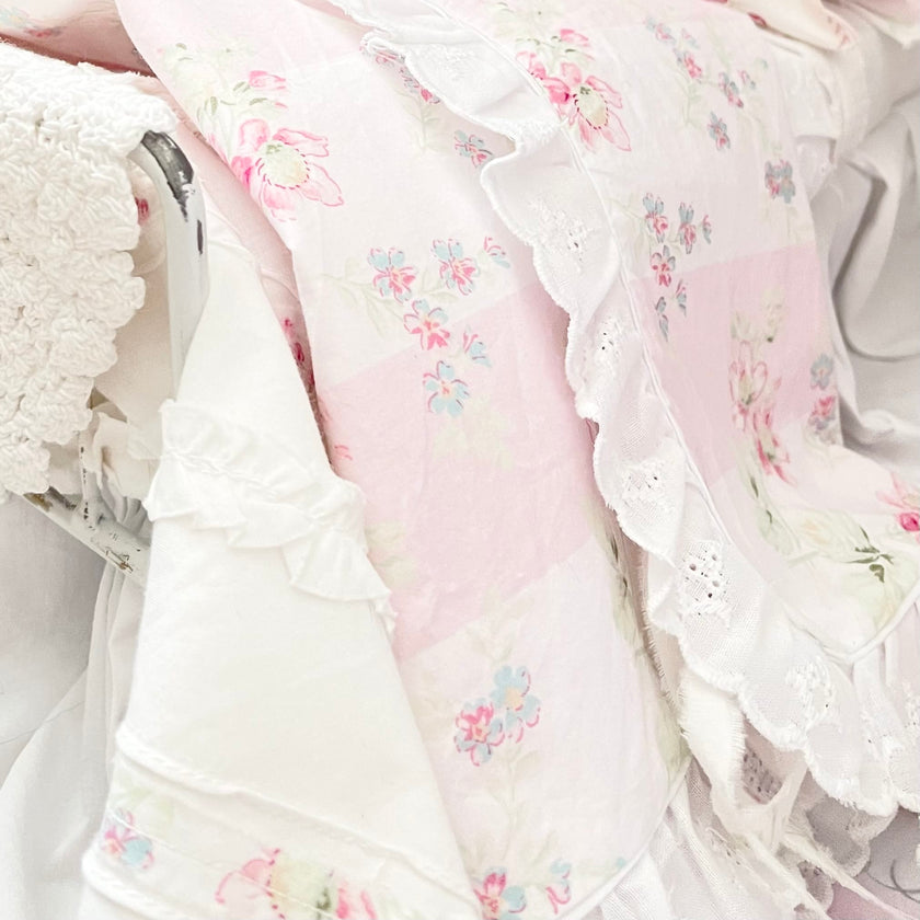 Chantallena fashion doll bedding 1:6 Scale-Spring Willow |White Lightly Textured Cotton Bedding Set | Dinah (Copy 2)