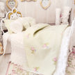 Chantallena Forever in bloom bedding sets 1:12 Scale Dollhouse Bedding Set- Hope Forever in Bloom Shabby Green and Pink Roses | Chantallena