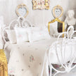 Chantallena Forever in bloom bedding sets 1:12 Scale Dollhouse Bedding Set- Pearl Forever in Bloom Pink, Blue and Mint Rose Clusters| Chantallena